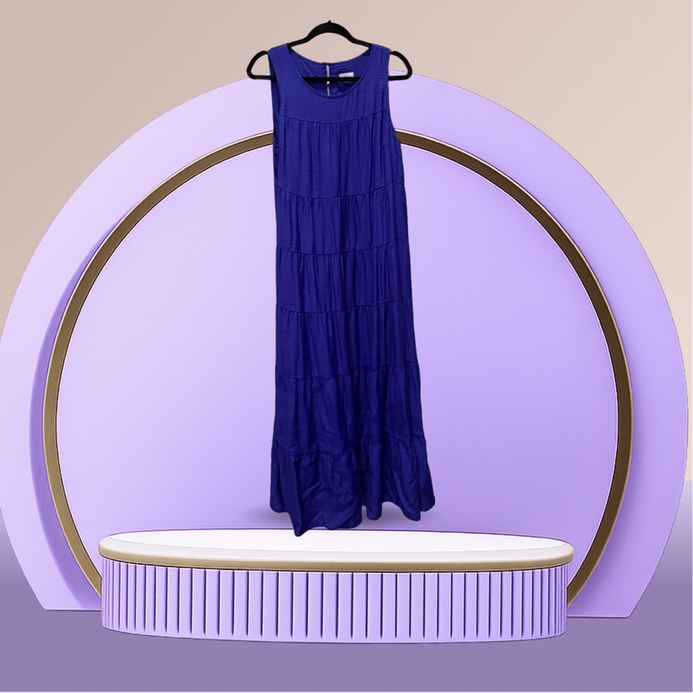 J.Jill Sleeveless Blue Maxi Dress